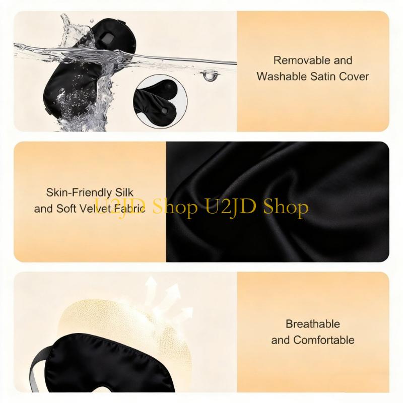 Eye Mask Heated - U2JD Oogvermoeidheidsverlichting Verwarmingsmaskers 3 Aanpasbaar warmteniveau