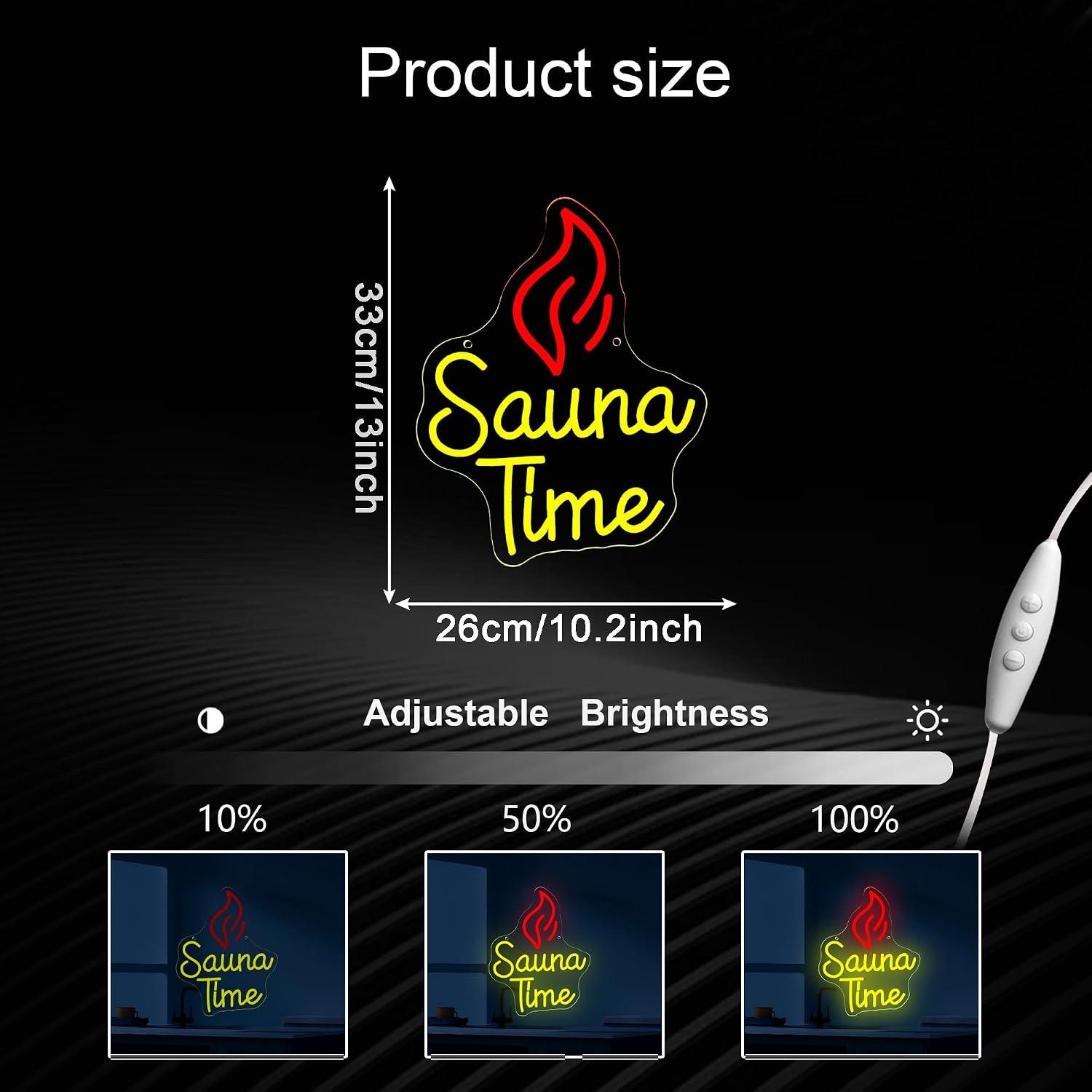 Sauna Tijd Neonbord USB Dimbar - Home Spa Wellness recensie en prijs